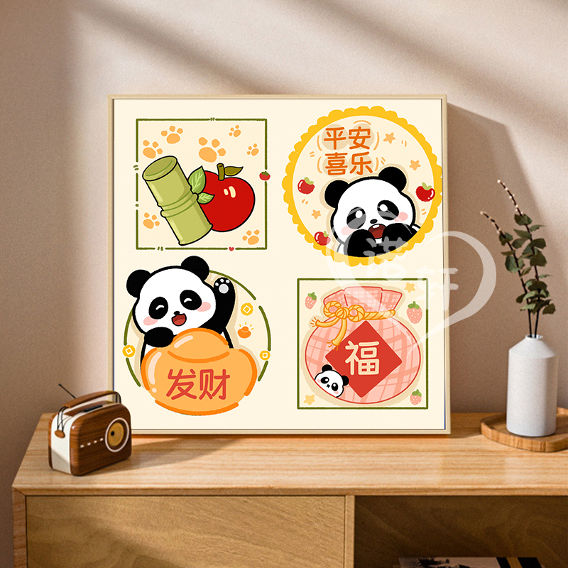 填充丙烯卡通手绘数字油画装饰画