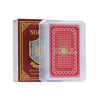 塑料扑克牌高级NOBLE国高双面磨砂PVC防水防折加厚朴克梭哈牌6副