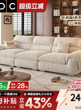 DDC可拆洗布艺沙发小户型客厅2026新款意式极简帆船高靠背沙发