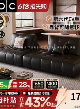 政府补贴DDC威诗勒模块真皮沙发大小户型客厅黑色豆腐块沙发新款