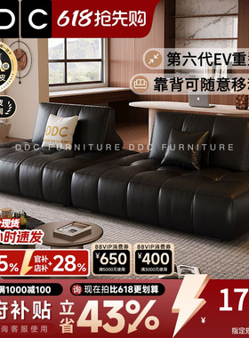 政府补贴DDC威诗勒模块真皮沙发大小户型客厅黑色豆腐块沙发新款