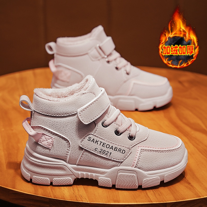 女童棉靴冬季加绒保暖防滑马丁靴