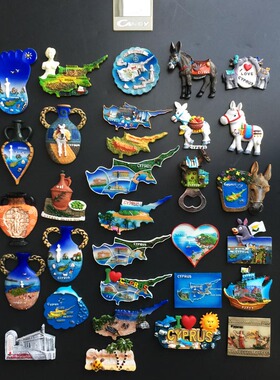 地中海塞浦路斯工艺品磁性冰箱贴