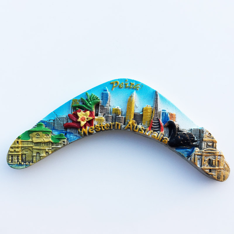 澳大利亚珀斯街景创意飞镖风景旅游纪念装饰工艺品礼物磁铁冰箱贴