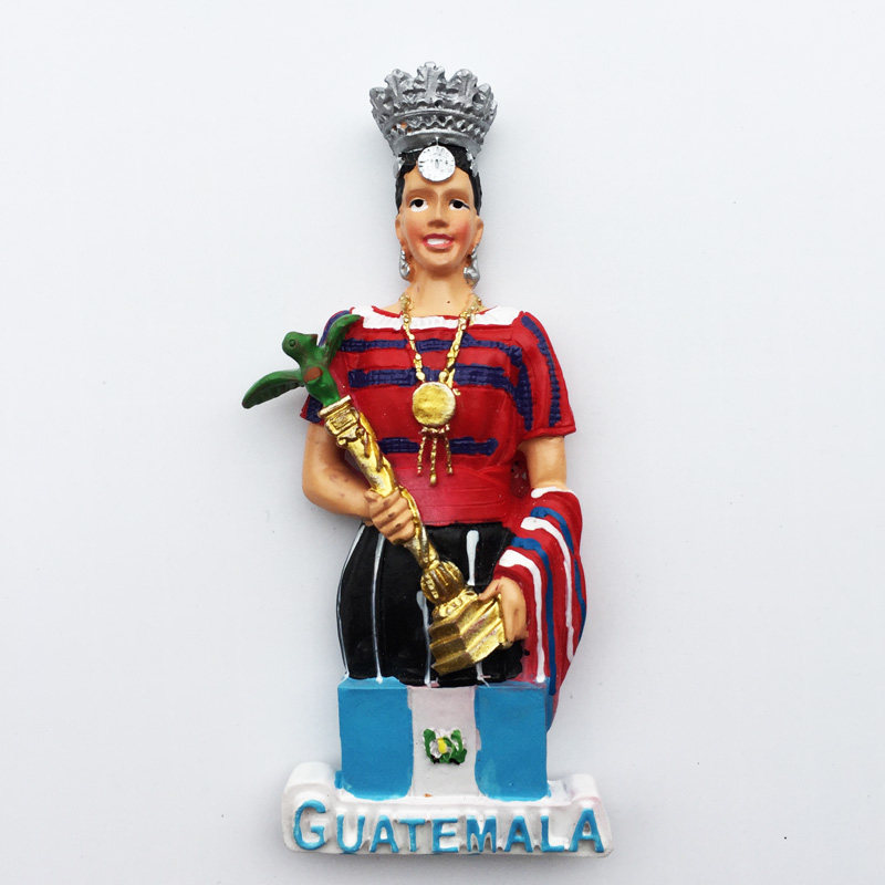 危地马拉创意旅游纪念品立体选美皇后磁力贴冰箱贴收藏装饰伴手礼