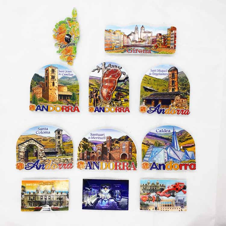 欧洲安道尔摩纳哥西班牙法国科西嘉岛旅游纪念品磁力贴冰箱贴手信-封面