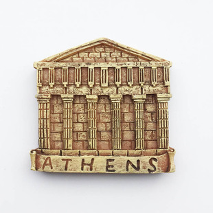 希腊雅典卫城遗址创意立体地标旅游纪念装饰工艺品礼物磁铁冰箱贴