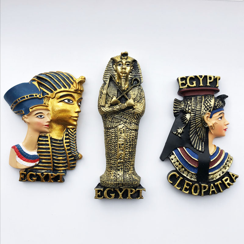 埃及磁性冰箱贴创意旅游纪念工艺品立体埃及法老女王克莉奥帕特拉 家居饰品 冰箱贴 原图主图
