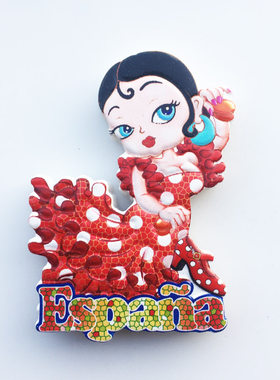 西班牙弗拉明戈舞女郎磁性冰箱贴