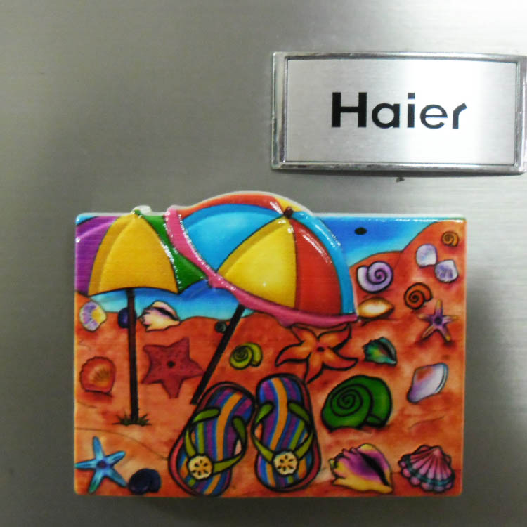 加勒比海多米尼加旅游纪念冰箱贴丝印卡通海洋沙滩磁贴伴手礼促销