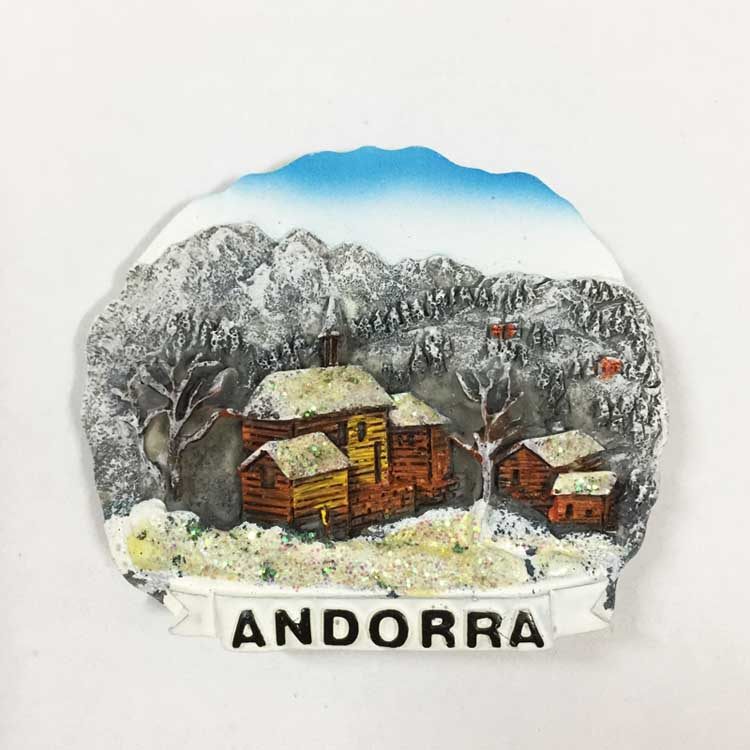 欧洲旅游胜地安道尔旅游纪念立体风景冰箱磁性贴 andorra伴手礼