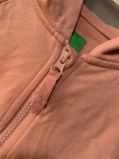 薄毛圈长拉链风帽衫 款 售完无补 中大童春季 dip女童粉色卫衣