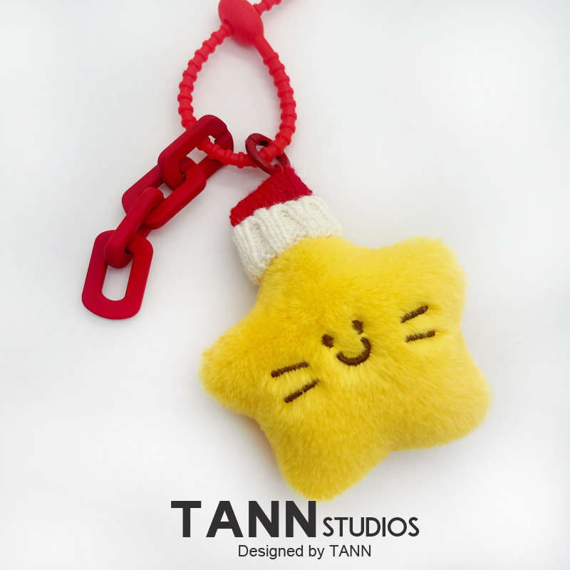 可爱圣诞星星挂件钥匙扣配件