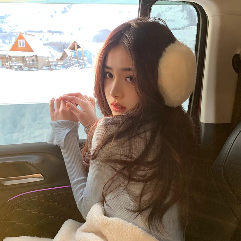 毛绒绒可爱保暖耳罩女冬季加绒加厚保暖耳套防寒耳包防冻耳捂子A