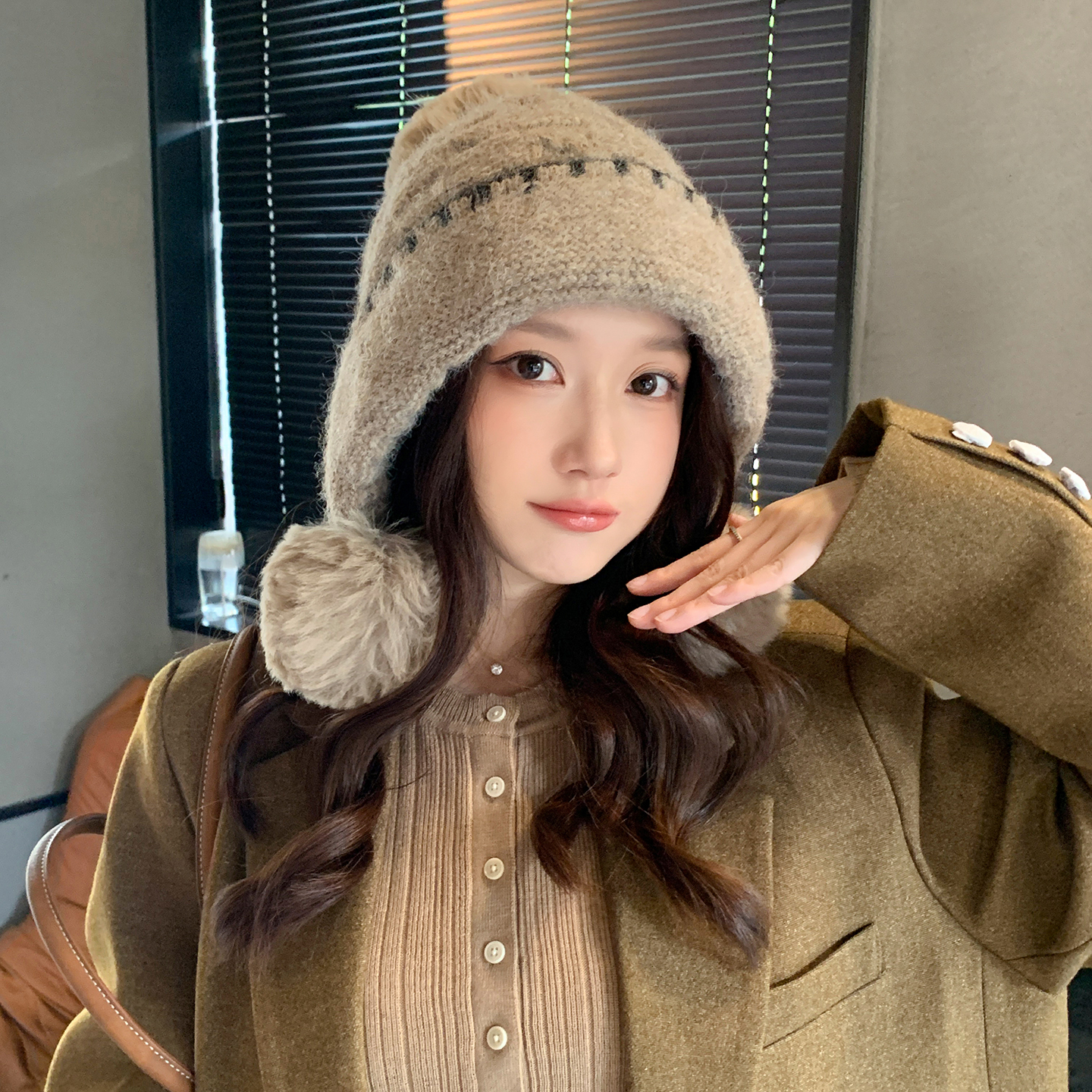 针织包头帽户外女士冬季保暖