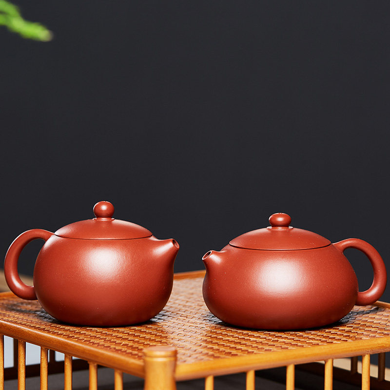 宜兴纯全手工紫砂壶西施壶玉乳虚扁泡茶壶原矿大红袍陶瓷功夫茶具