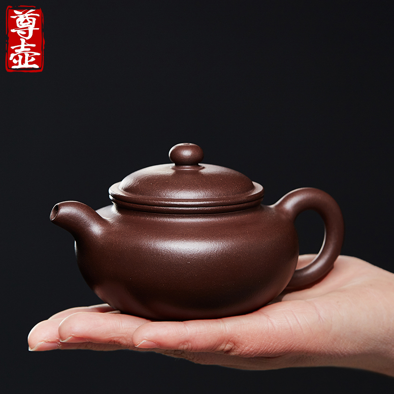 尊壶宜兴紫砂壶纯手工仿古壶原矿紫泥小茶壶单人家用正品陶瓷茶具