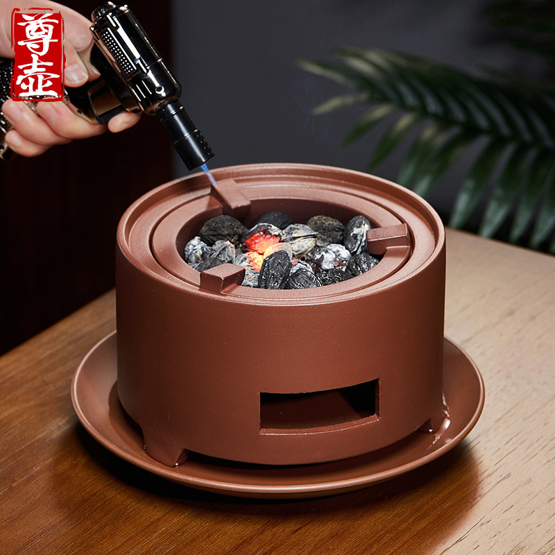 紫砂茶炉炭炉明火围炉煮茶器炭火炉老式烤火炉套装家用室内煮茶壶,餐饮具,煮茶炉,淘宝优惠券,粉丝福利购,淘宝优惠卷