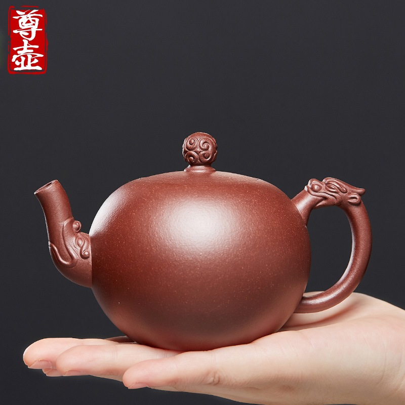 纯全手工龙把一粒珠正宗紫砂壶