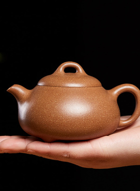 宜兴纯全手工正宗紫砂壶原矿段泥汉棠石瓢紫沙泡茶壶单壶家用茶具