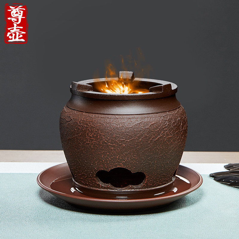 紫砂炭炉围炉煮茶炭火炉套装烤火炉泥炉家用老式煮茶器室内煮茶壶,餐饮具,煮茶炉,淘宝优惠券,粉丝福利购,淘宝优惠卷