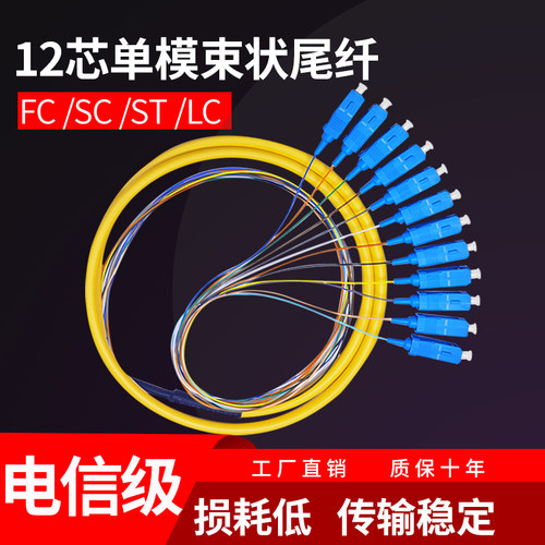 单模光纤跳线OM3光纤电信级12芯