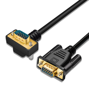 vga线弯头电脑显卡显示器VGA接口线弯头线直角线90度 270°弯头线