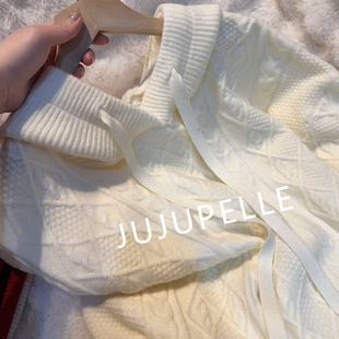 麻花纹连帽衫针织衫2025秋冬新款设计感宽松减龄韩版女款毛衣长袖