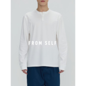 SELF 亨利领长袖 Cream FROM Cotton 100%棉 恤