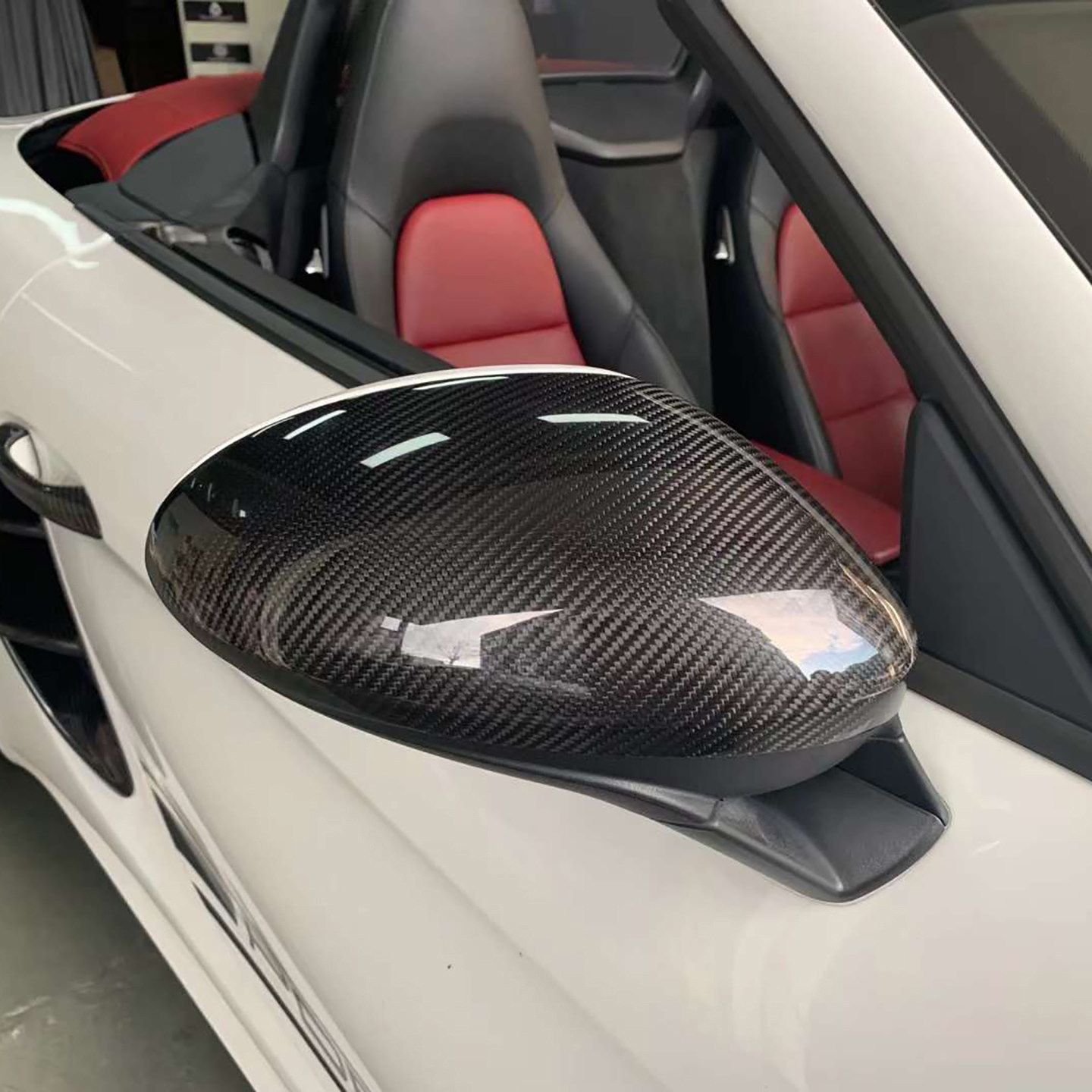 718后视镜壳Cayman真碳纤维盖