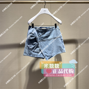 现货蝴蝶结牛仔短裤 专柜正品 1LY212528N欧时力2024夏新款 599