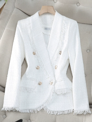 Демисезонный пиджак классического кроя, в стиле Шанель, подходит для подростков