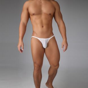 CLEVER-MENMODE男士蕾丝三角裤性感高叉透气水波纹小三角内裤