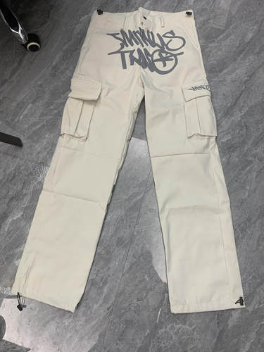 Minustwo cargos 印花拼接工装裤潮流休闲高街长裤ins超火百搭af1