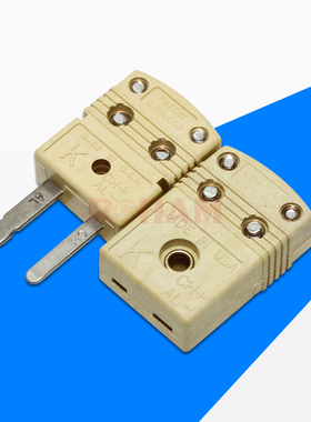 热电偶连接器插头插座耐高温260度K型R/S公母连接头HMPW-K-M/F