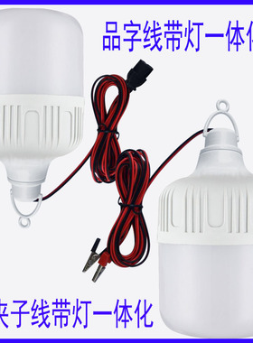 12V灯泡LED超亮照明24V48V伏夜市灯摆地摊低压直流灯电动车电瓶灯