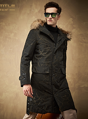 派克服男2026新款冬季羽绒服男加厚中长款大衣外套防寒服派克大衣