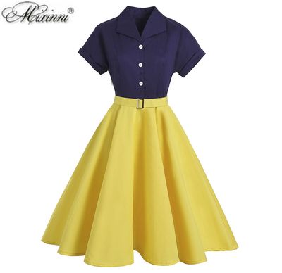 法式赫本风小众港风复古大码胖mm显瘦收腰中长气质大摆连衣裙女夏