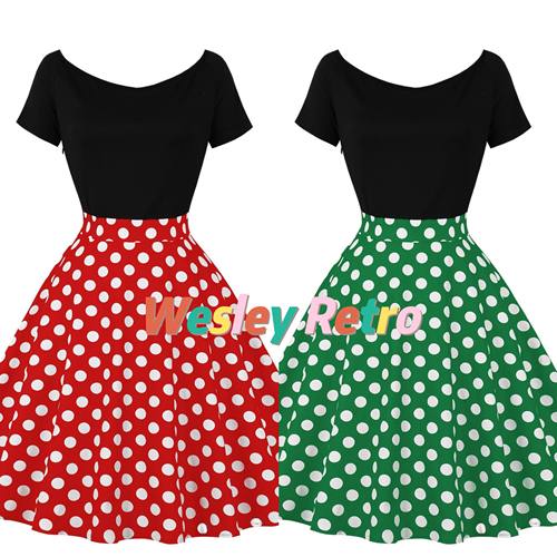 港风复古气质波点显瘦法式年代感短袖女装舞蹈表演大摆中长连衣裙