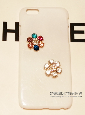 合金满钻花朵手机壳饰品摆件