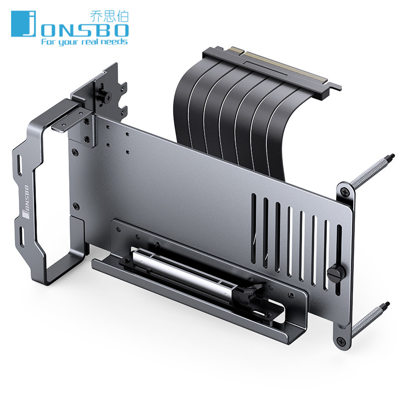 乔思伯A50显卡竖装支架海景房显卡支撑铝合金托架PCIE5.0转接线
