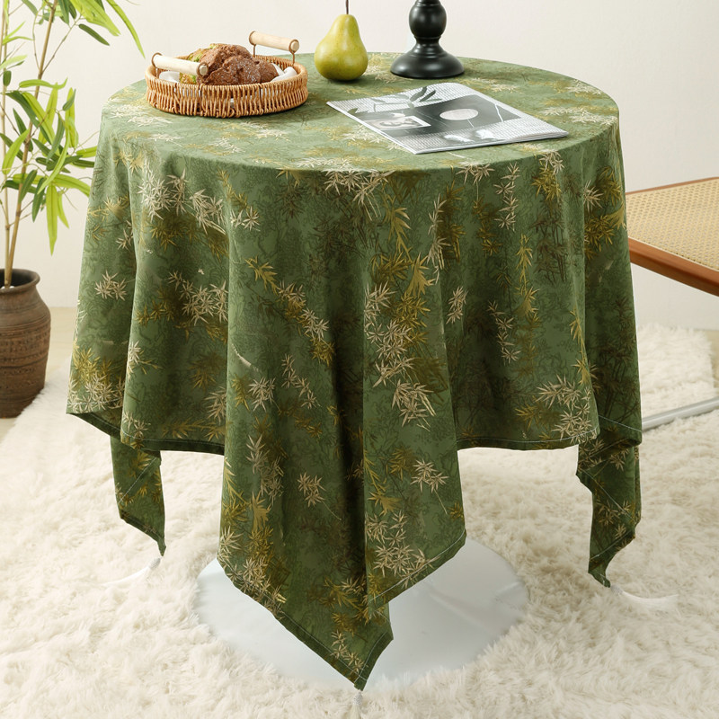 新中式印花古典桌布轻奢雅典餐桌布流苏圆桌茶几盖布防尘台布防滑,居家布艺,桌布,淘宝优惠券,粉丝福利购,淘宝优惠卷