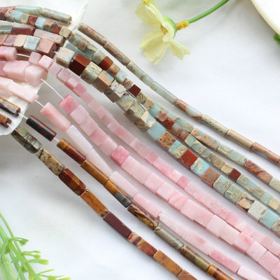 diy长方体天然散珠