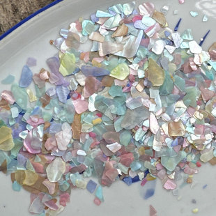 亮彩贝壳碎片美甲指甲亮片手机贴片装饰材料 手作材料diy饰品配件