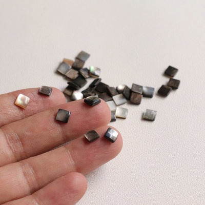 diy贴片天然贝壳四方形戒面