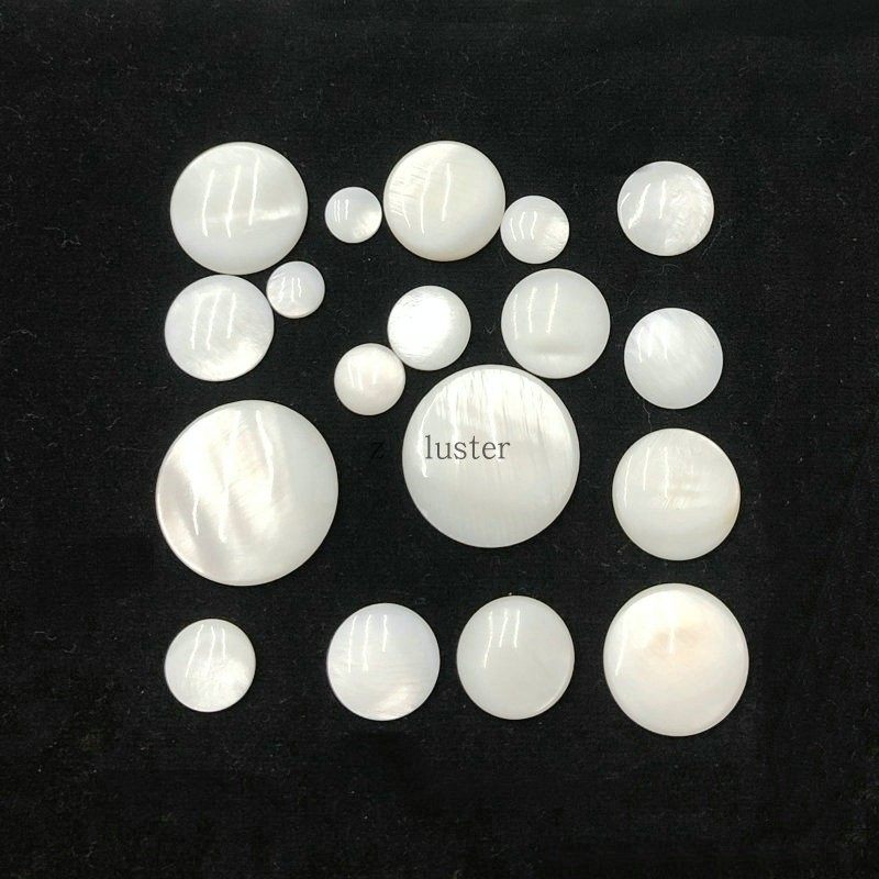 淡水贝壳白贝圆戒面 珍珠母贝贴片 饰品diy手工材料 发簪服饰配件