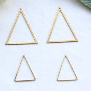 diy饰品配件 黄铜毛坯 等腰三角形耳环吊坠挂件 耳饰diy材料配饰