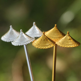 西双版纳傣族头饰品泰国服饰配饰塔尖发簪泼水节饰品旅游写真发饰