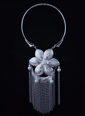 民族特色苗银项链新款少数民族饰品节日舞蹈演出苗族彝族项圈配件