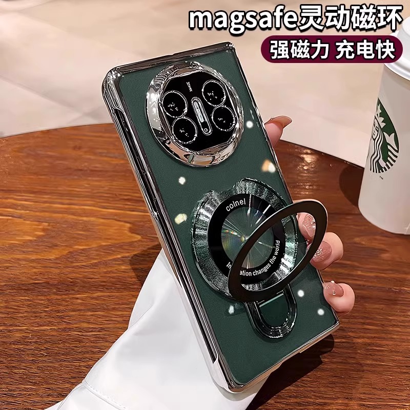 磁吸指环支架适用华为matex5手机壳新款matex3镜头全包防摔x6折叠屏透明高级mate70rs保时捷高端超薄外壳男女